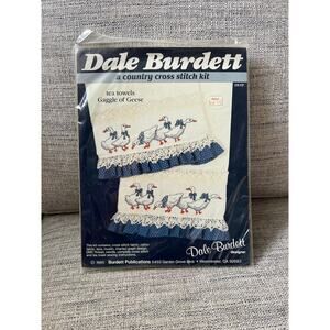 Dale Burdett GAGGLE OF GEESE Tea Towels Country Cross Stitch Kit CK117 1985 NOS